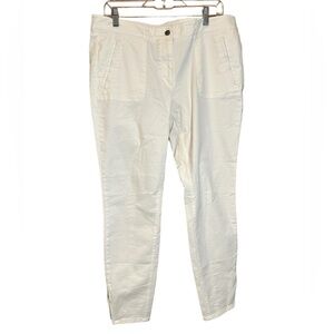 LOFT White Cotton Pants, size 12 nwt